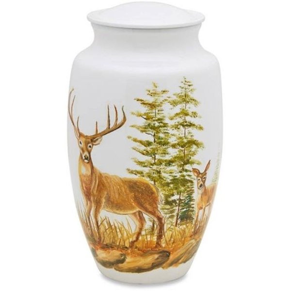 Urnsdirect2U Urnsdirect2u 7536-10 Two Deer Adult Cremation Urn 7536-10